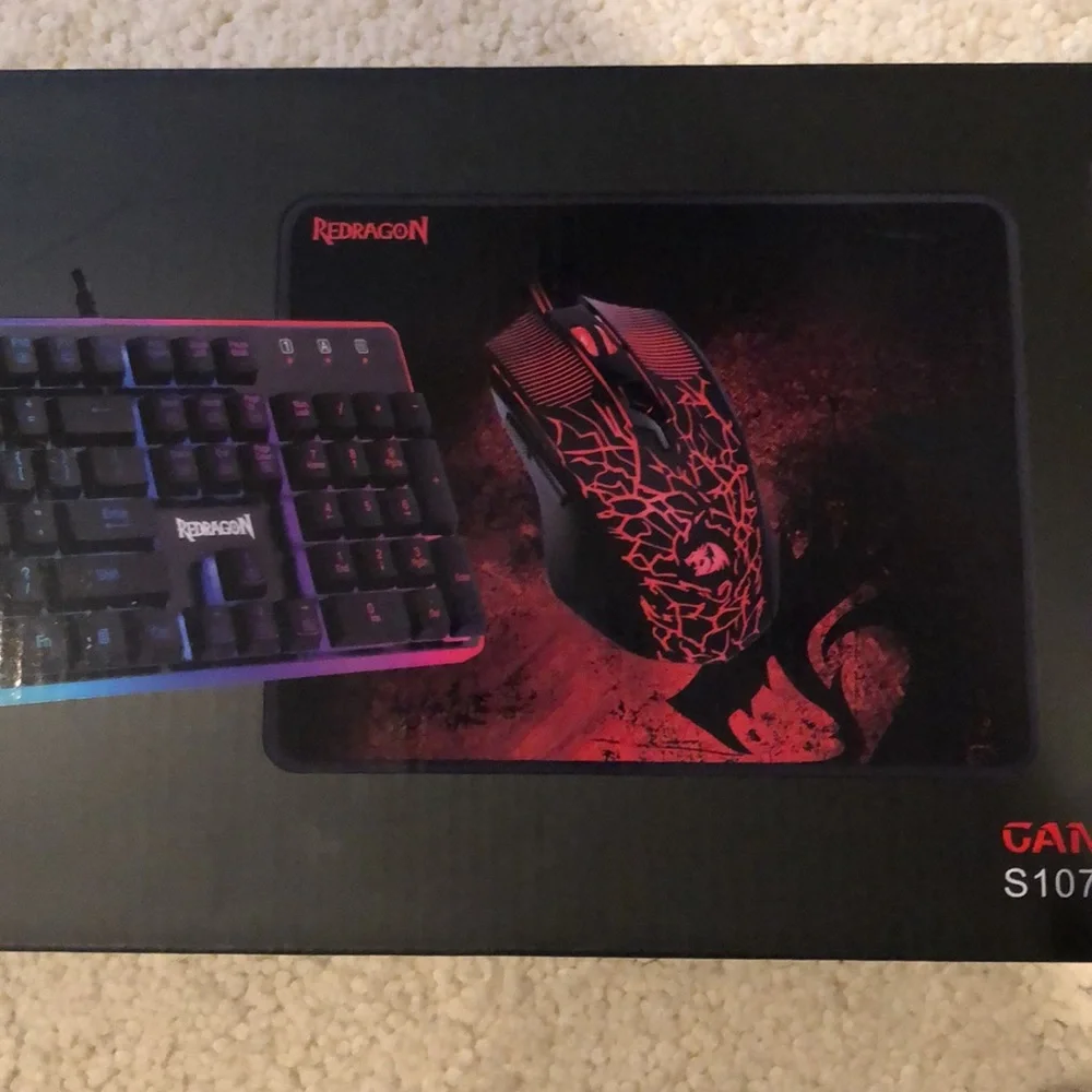 NWT unopened Redragon gaming essentials Keyboard/Mouse/Mousepad